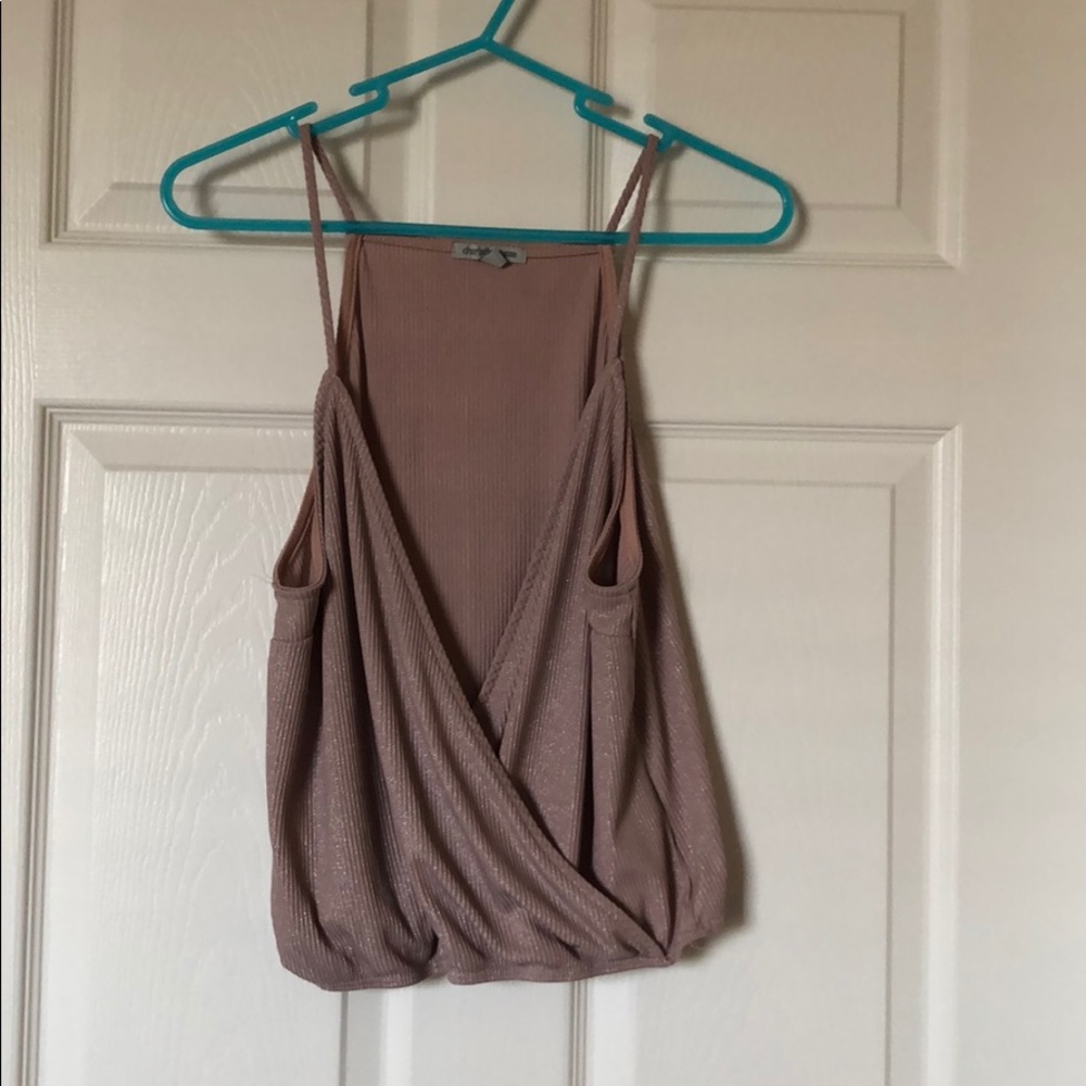 Sparkly pink tank top